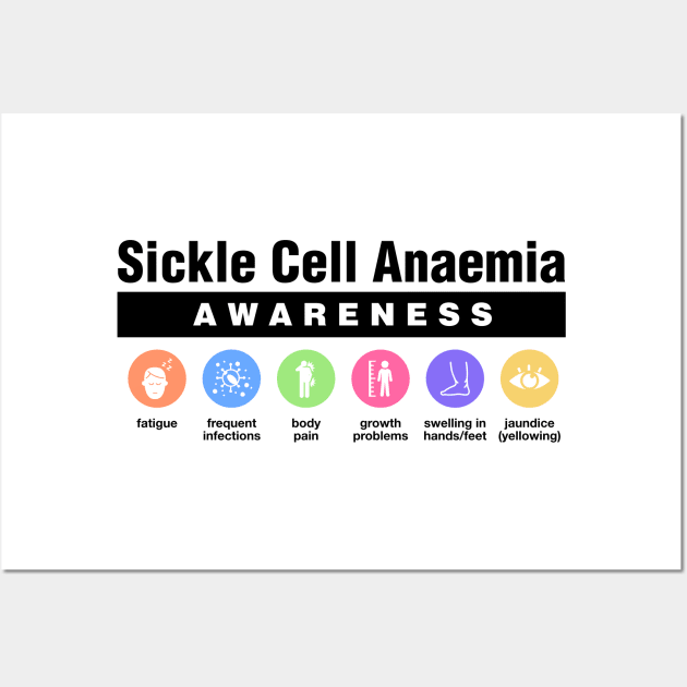 Sickle Cell - Disability Awareness Symptoms Wall Art by Football from the Left